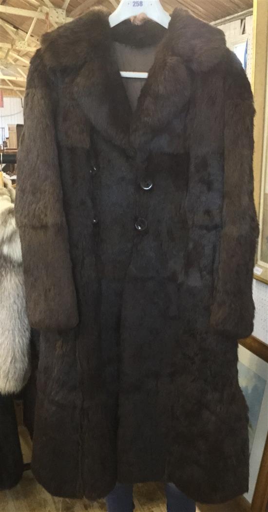 Rabbit fur coat